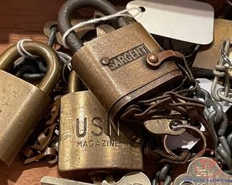 WWII Navy Padlocks with Original Keys