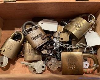 WWII Navy Padlocks with Original Keys