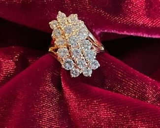 Diamond Cocktail Ring in 14KT Gold Setting