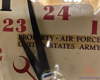 Vintage POSTAL TELEGRAPH US Airforce / Army Wall Clock