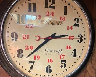 Vintage POSTAL TELEGRAPH US Airforce / Army Wall Clock