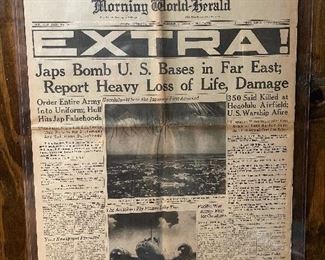 MORNING (Omaha) WORLD HERALD Dec 8, 1941 Front Page