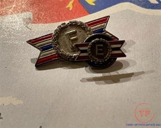 1942 Pearl Harbor Bulletin with Sterling "E" Pins