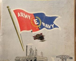 1942 Pearl Harbor Bulletin with Sterling "E" Pins