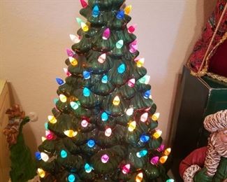 Large light-up Christmas tree