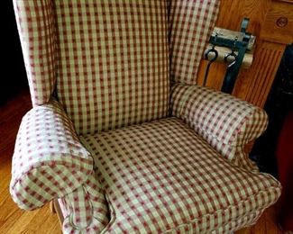 Plaid arm chair