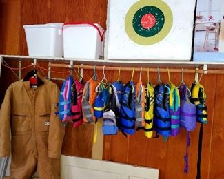 Life Jackets, quilted coveralls