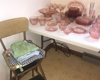 Pink Depression glass