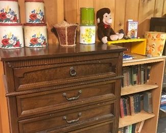 Dresser and vintage tins