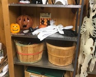 Woman snow light cooler and original box mugs Halloween decorations apple baskets