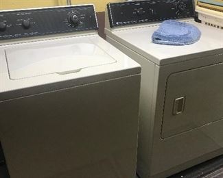Washer and gas dryer with electric controls