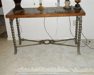 metal, wood and stone? sofa entry table