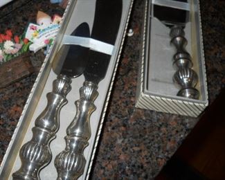 Sterling cake servers