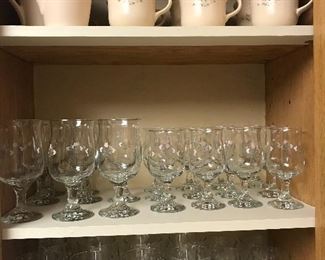 Pfaltzgraff Rememberance goblets, water glasses, juice glasses, mugs