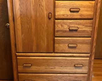 Oak armoire, matching pair available, sold separately