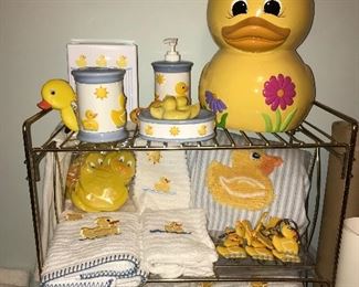Duck towels and bathroom accessories