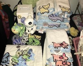 Dog towels and bathroom accessories 