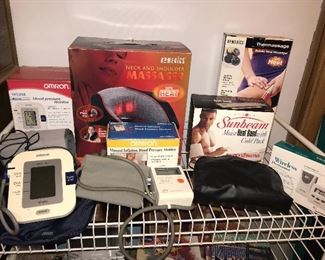 Blood pressure monitors, massagers