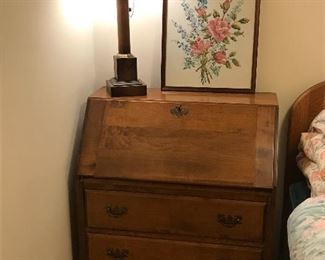 Drop leaf desk with key by Maddox of Jamestown NY