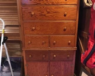 Two piece storage chest/cupboard 