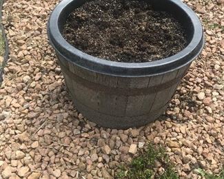 Whiskey barrel planter