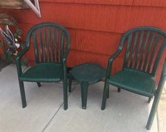 Patio chairs and table