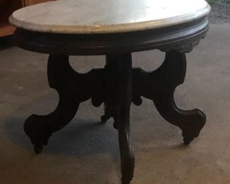 Victorian Marble Top Coffee Table $100