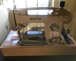 Vintage White Sewing Machine Model  763