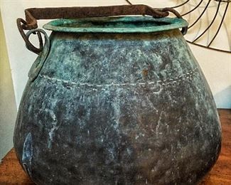 Vintage Verdigris Bucket 