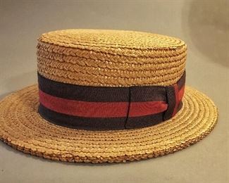 Vintage Made in Italy Boaters Straw Hat