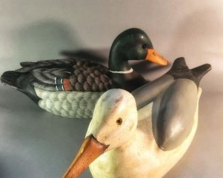 Signed James Haddon Hand Carved Painted Decoys 