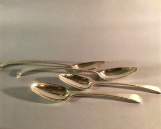 English Sterling Silver Serving Spoons