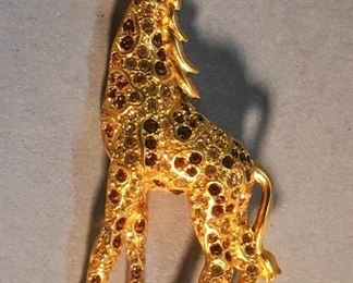 Vintage Swarovski Giraffe Brooch 