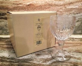Lauren by Ralph Lauren “Emma” Heavy Glass Goblets (new in box set of 8 total) 