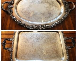 More Vintage Silver Plate Serving Trays 