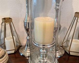 Gorgeous mercury glass large candle holder from pottery barn - retail $160 selling for $80