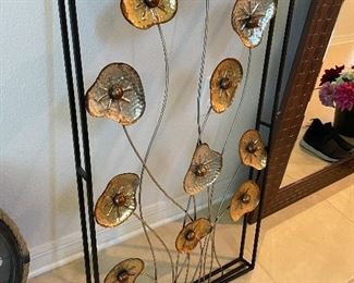 Metal black and gold wall art $30