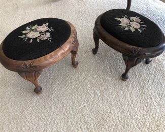 Hand Stitched Oval Foot Stool  