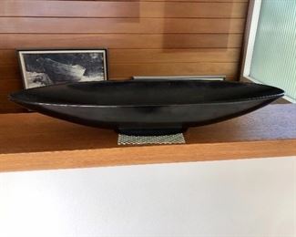 Oval Black Centerpiece Bowl 