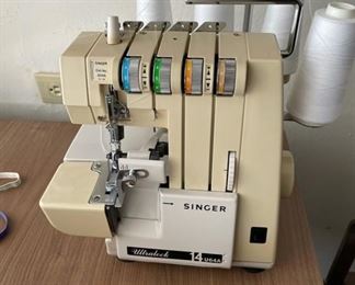 Singer Ultralock 14U64A Serger Sewing Machine Embroidery Working