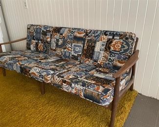 Japanese Mid-Century Teak Couch 