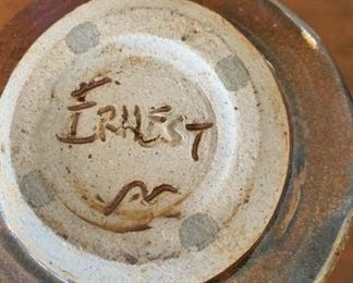 Pottery Signed Ernest 