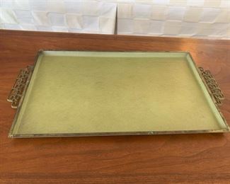Kyes Moire Glaze Metal Serving Tray 