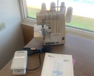 Singer Ultralock 14U64A Serger Sewing Machine Embroidery Working