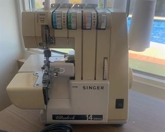 Singer Ultralock 14U64A Serger Sewing Machine Embroidery Working