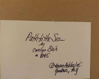 Carolyn Blish "Path to the Sea" Signed Framed Print 