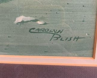 Carolyn Blish "Sea Shells" Signed Framed Print 