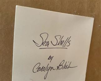 Carolyn Blish "Sea Shells" Signed Framed Print 