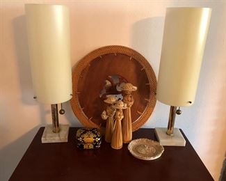 Various Mid-Century Table Lamps, Vintage Decor 
