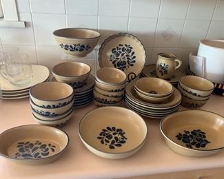 Pfaltzgraff Folk Art Serving dishes and Dinnerware 
